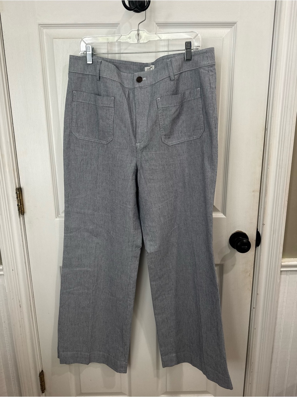J. Crew women’s  Light Gray Wide-Leg Chinos